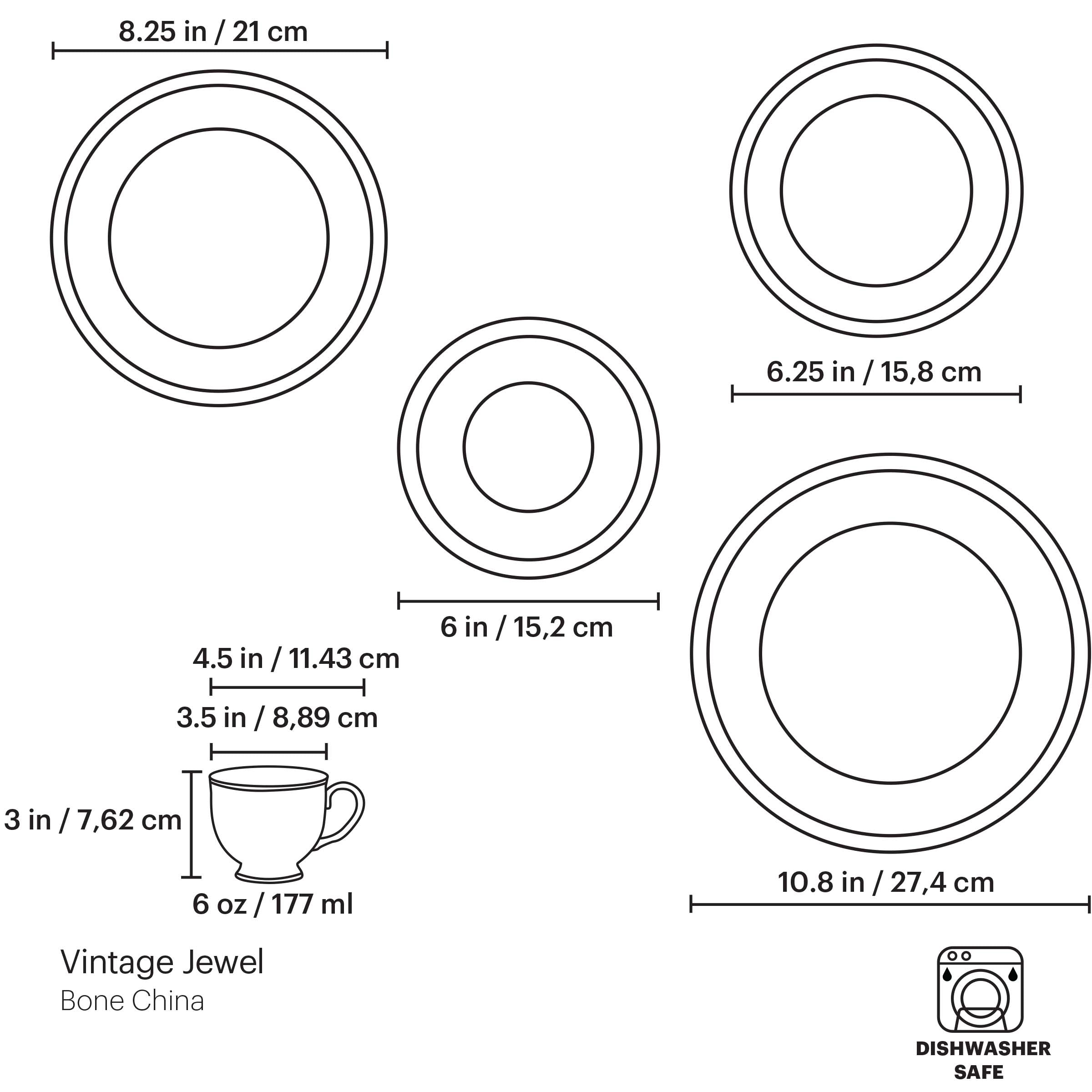 Vintage Jewel 5-Piece Place Setting - Image 6