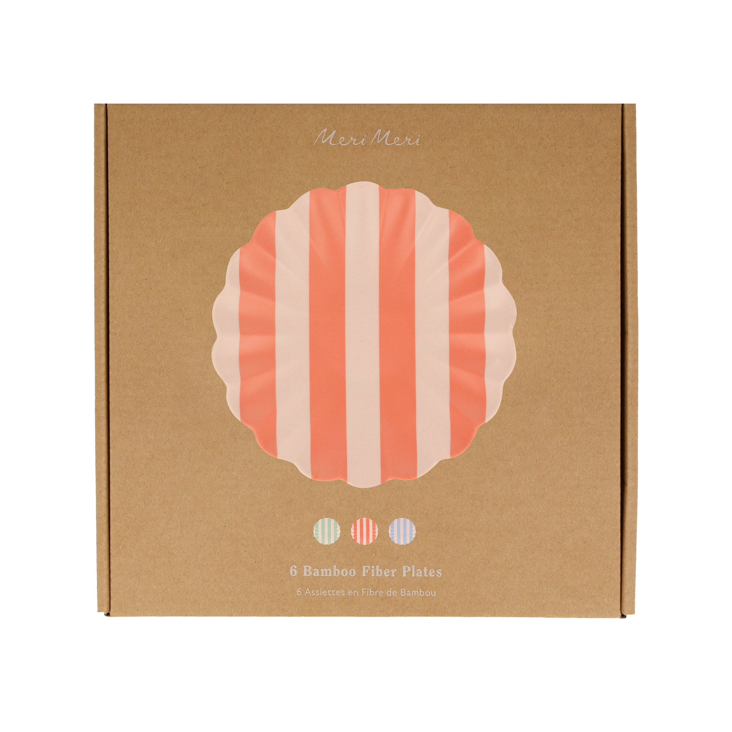 Stripey Assorted Bamboo Small Plates, Set of 6 - Image 8