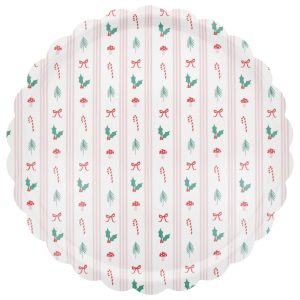 Festive Icon Stripes Large Tray