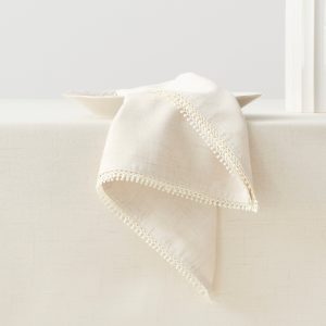 French Perle Natural 19x19 Napkins, Set of 4