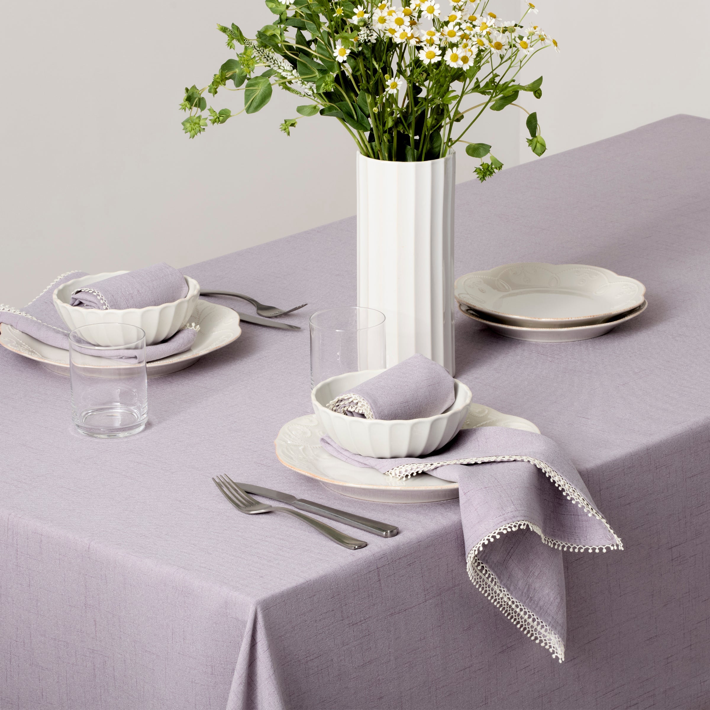 French Perle Violet 60x84 Tablecloth - Image 4
