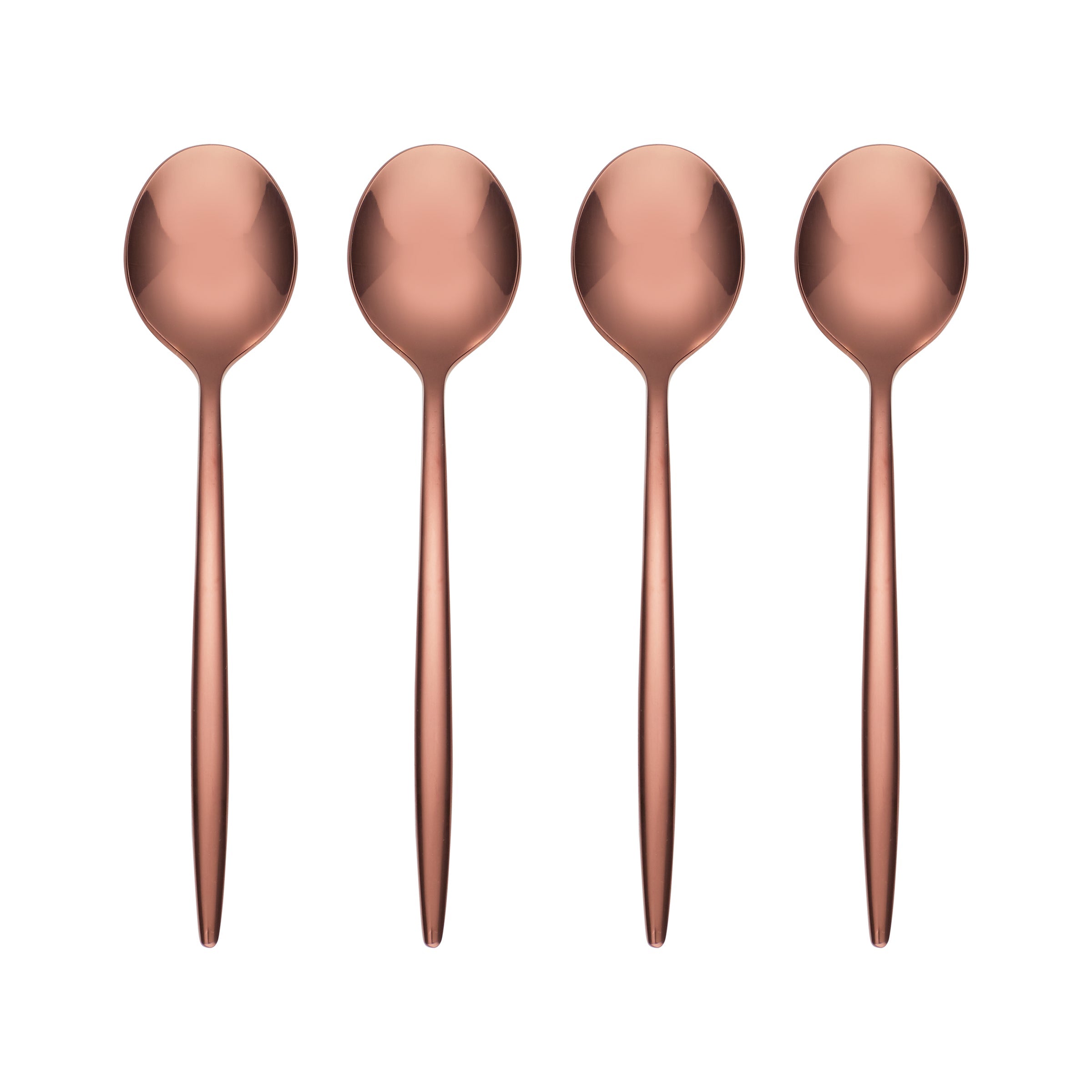 Gaze Copper Mirror Demitasse Spoons, Set of 4