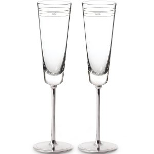 Darling Point Mr. & Mrs. Champagne Flute, Set of 2