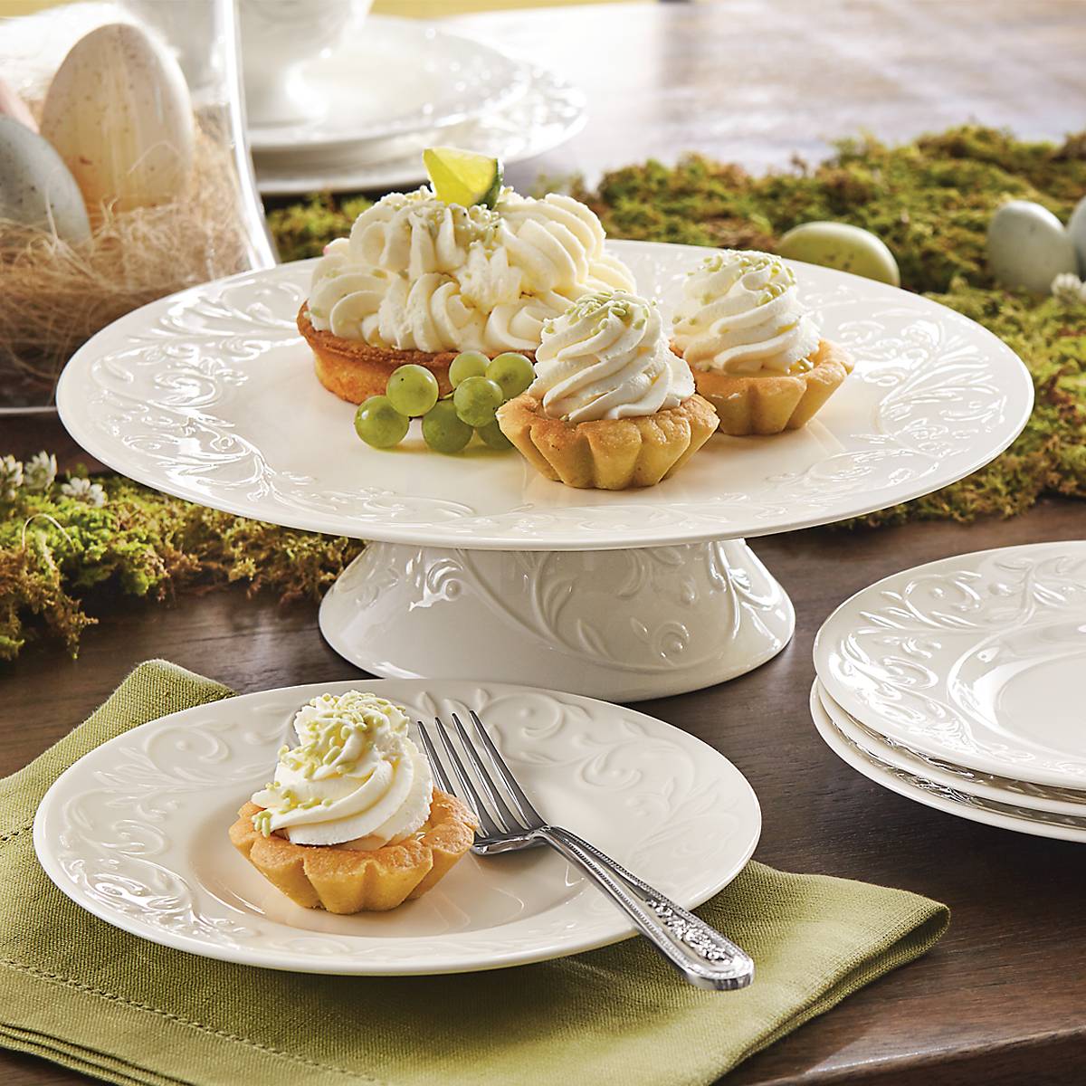 Opal Innocence Carved 4-Piece Plate Set - Image 2