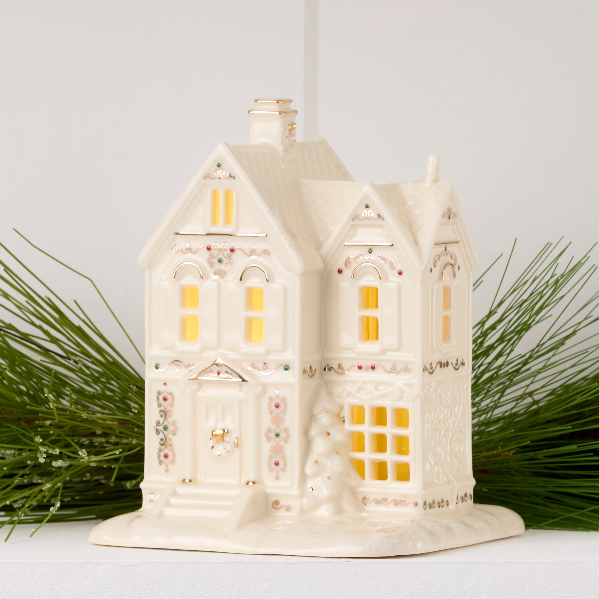 Mistletoe Park Victorian House Lit Figurine - Image 6