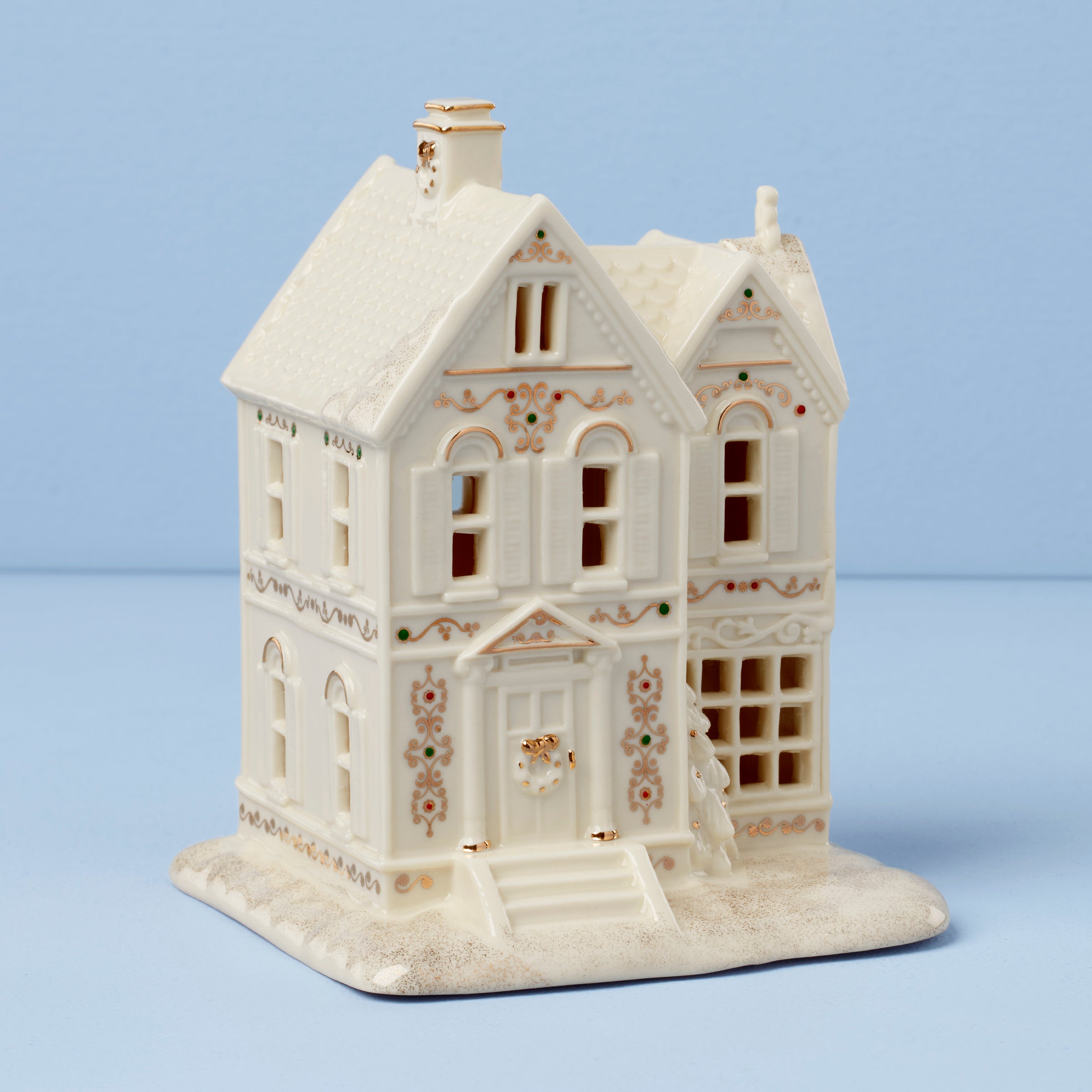 Mistletoe Park Victorian House Lit Figurine - Image 3