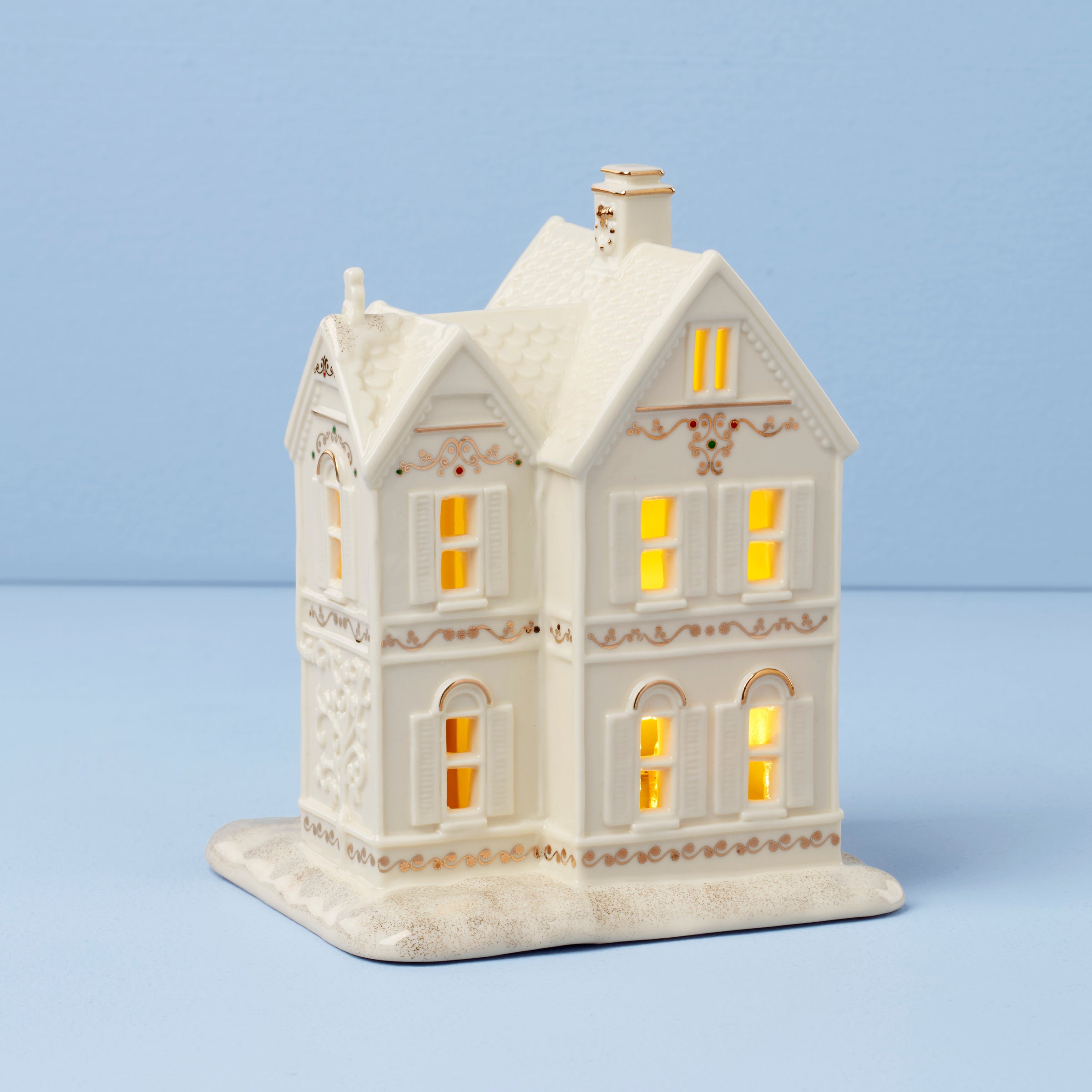 Mistletoe Park Victorian House Lit Figurine - Image 2
