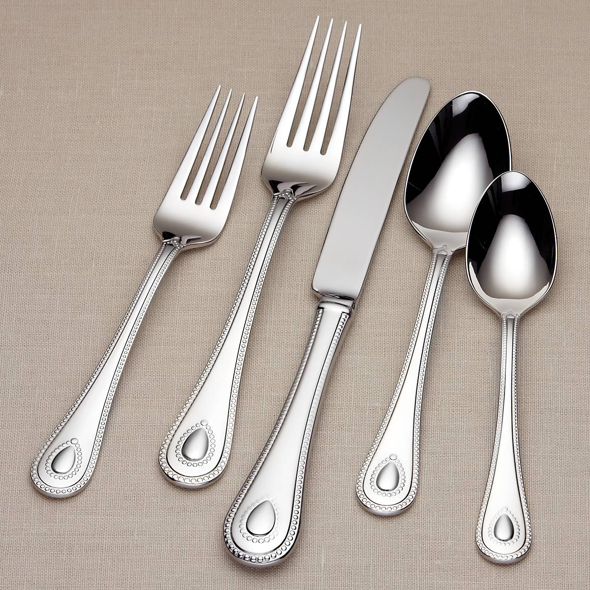 French Perle 65-Piece Flatware Set - Image 6