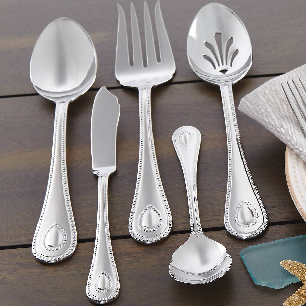 French Perle 65-Piece Flatware Set - Image 7