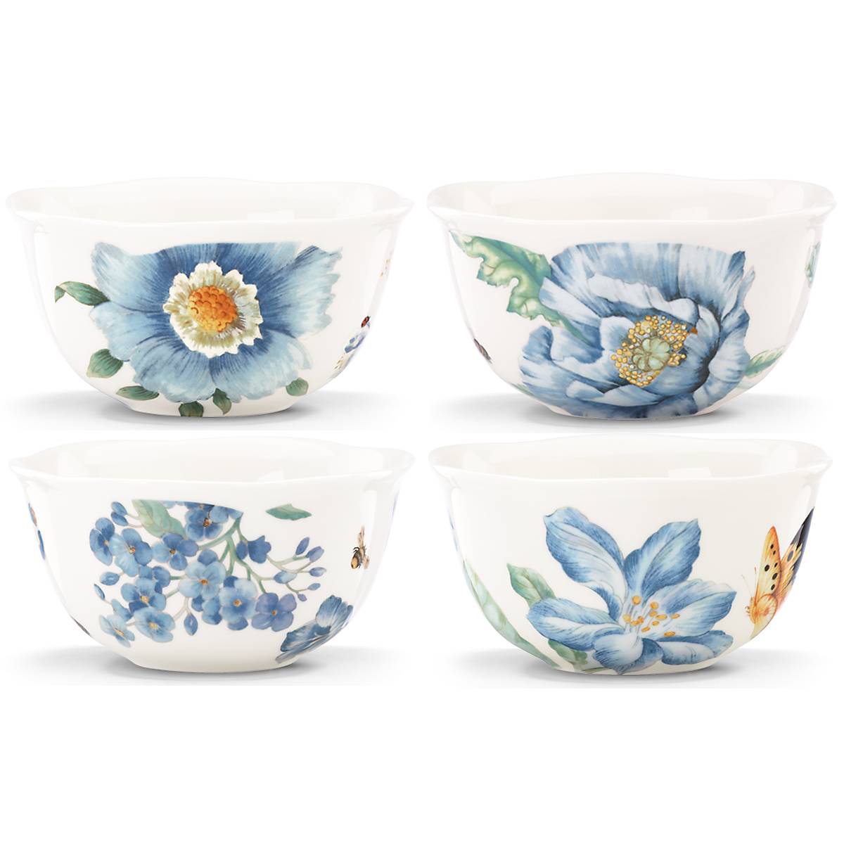 Butterfly Meadow Blue Dessert Bowls, Set of 4 - Image 2