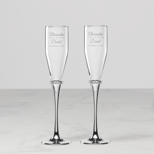 Personalized Devotion Toasting Flute, Set of 2