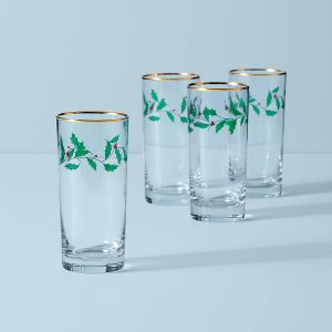 Holiday Highball Glasses, Set of 4
