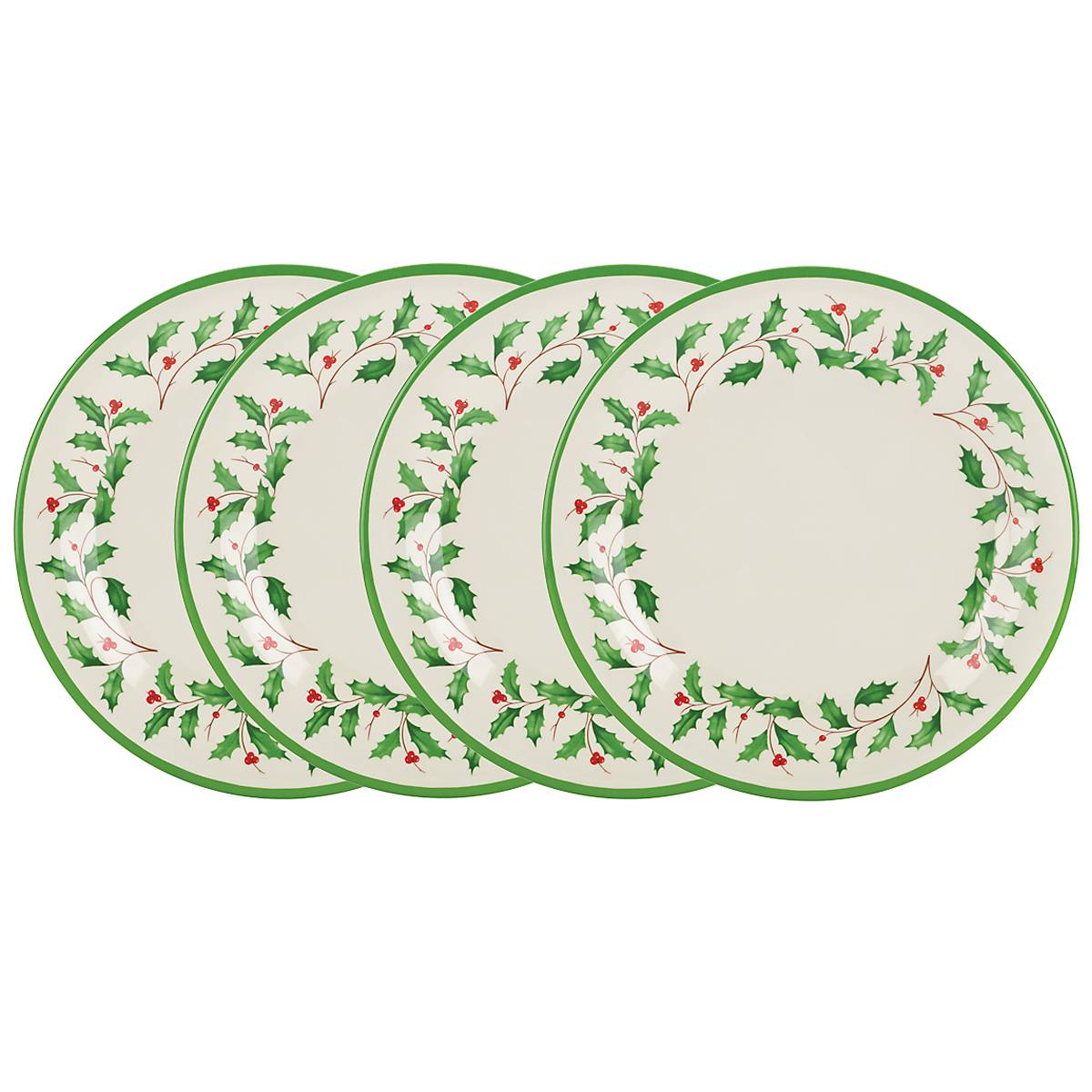 Holiday Melamine Dinner Plates, Set of 4 - Image 2