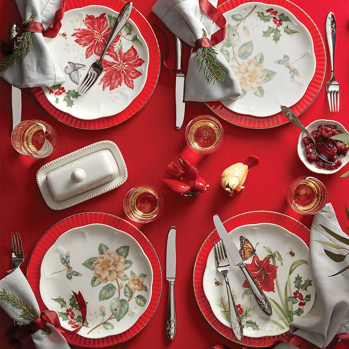 Butterfly Meadow Holiday 18-Piece Dinnerware Set - Image 2