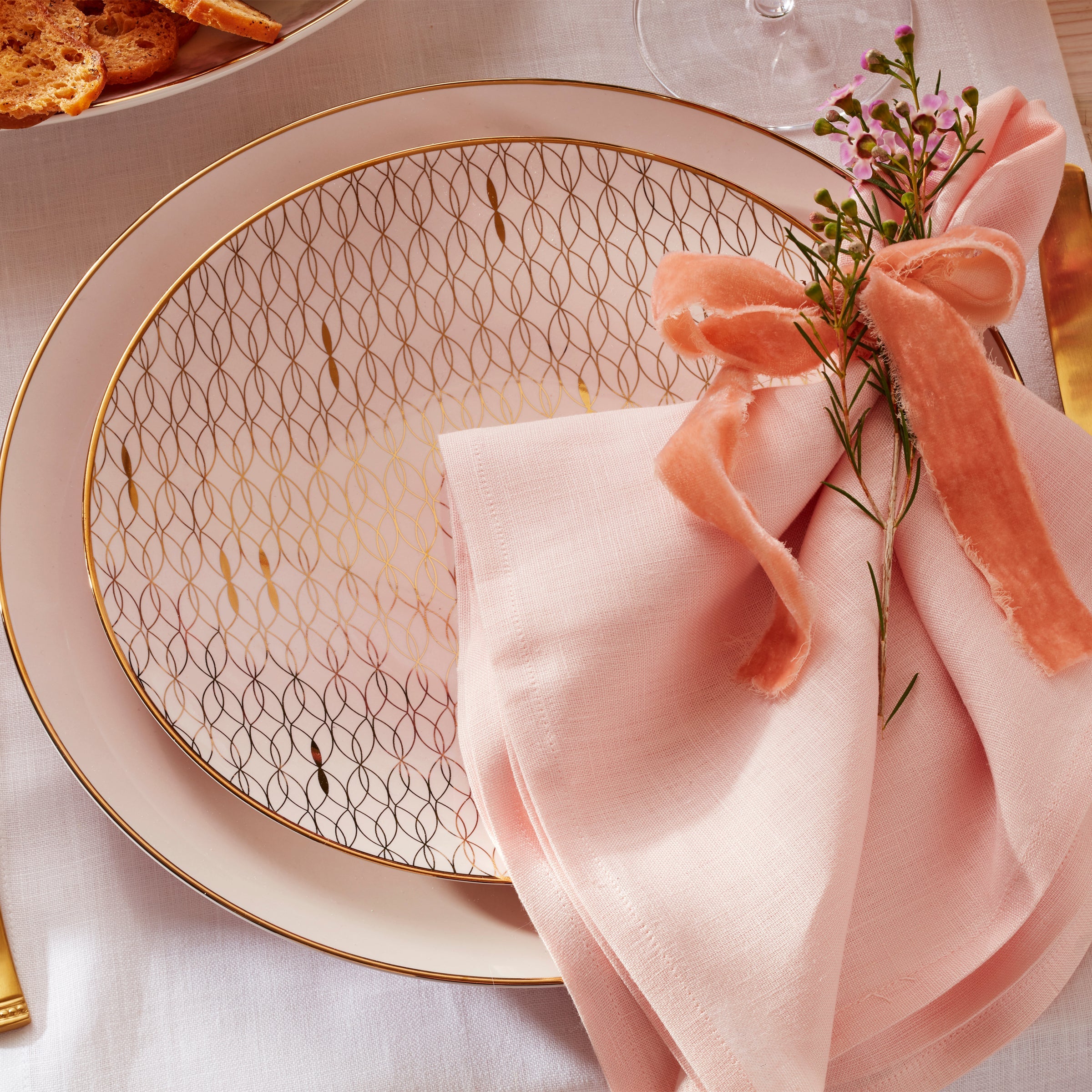 Trianna Blush 12-Piece Dinnerware Set - Image 8