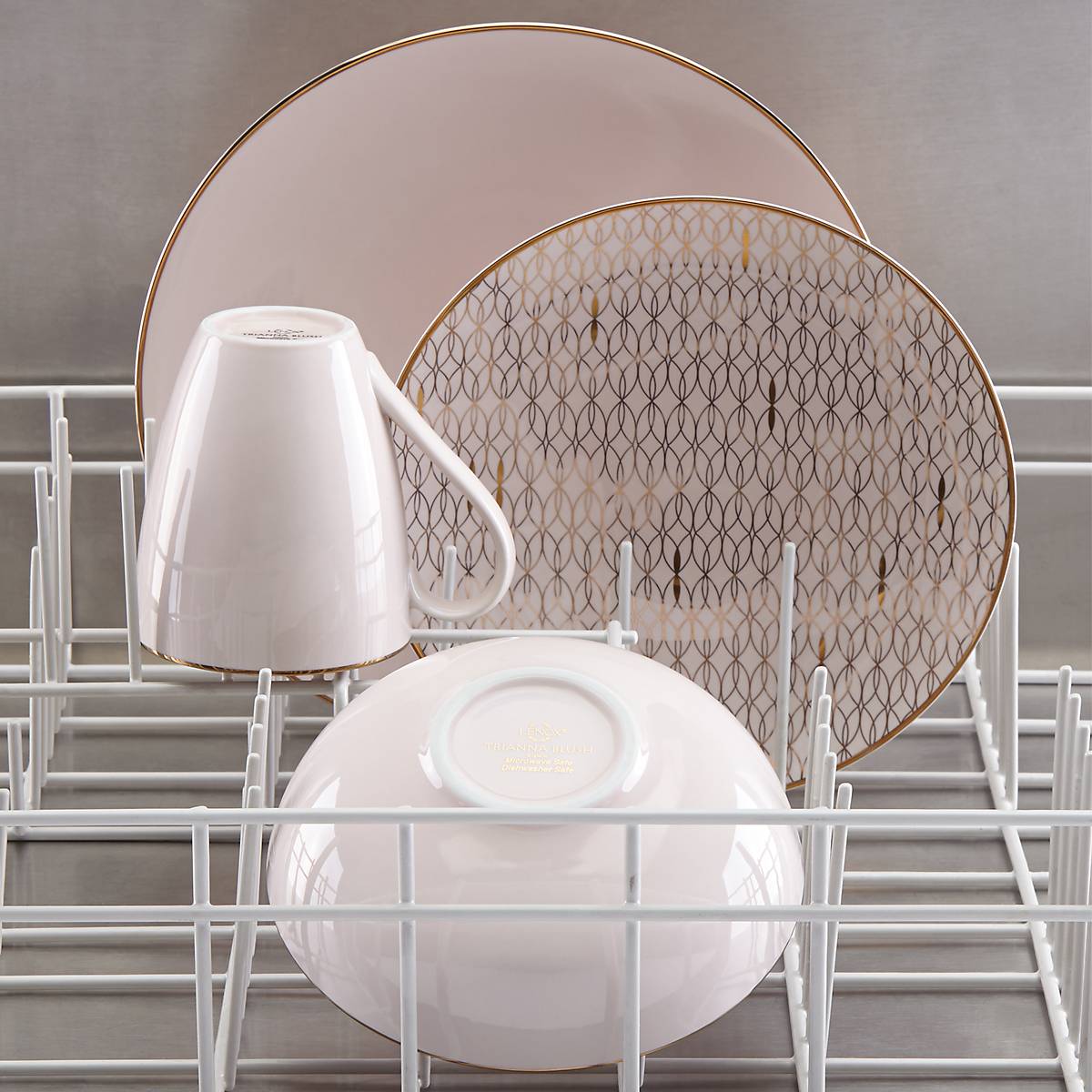 Trianna Blush 12-Piece Dinnerware Set - Image 10