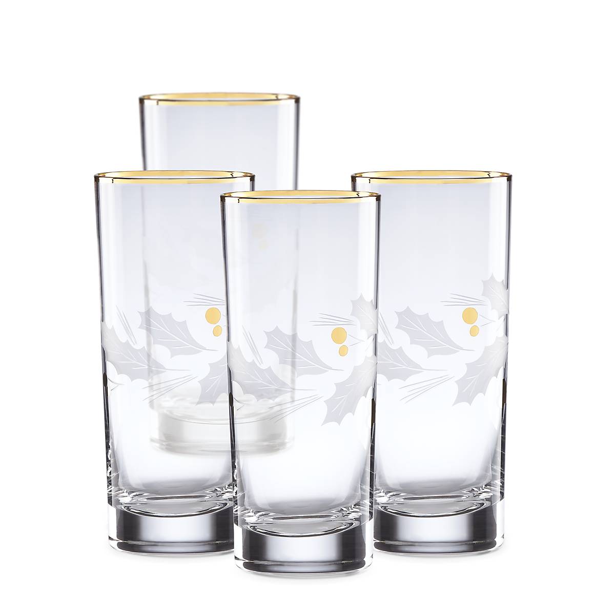 Holiday Gold Highball Glasses, Set of 4 - Image 2