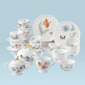 Butterfly Meadow 37-Piece Dessert & Tea Set