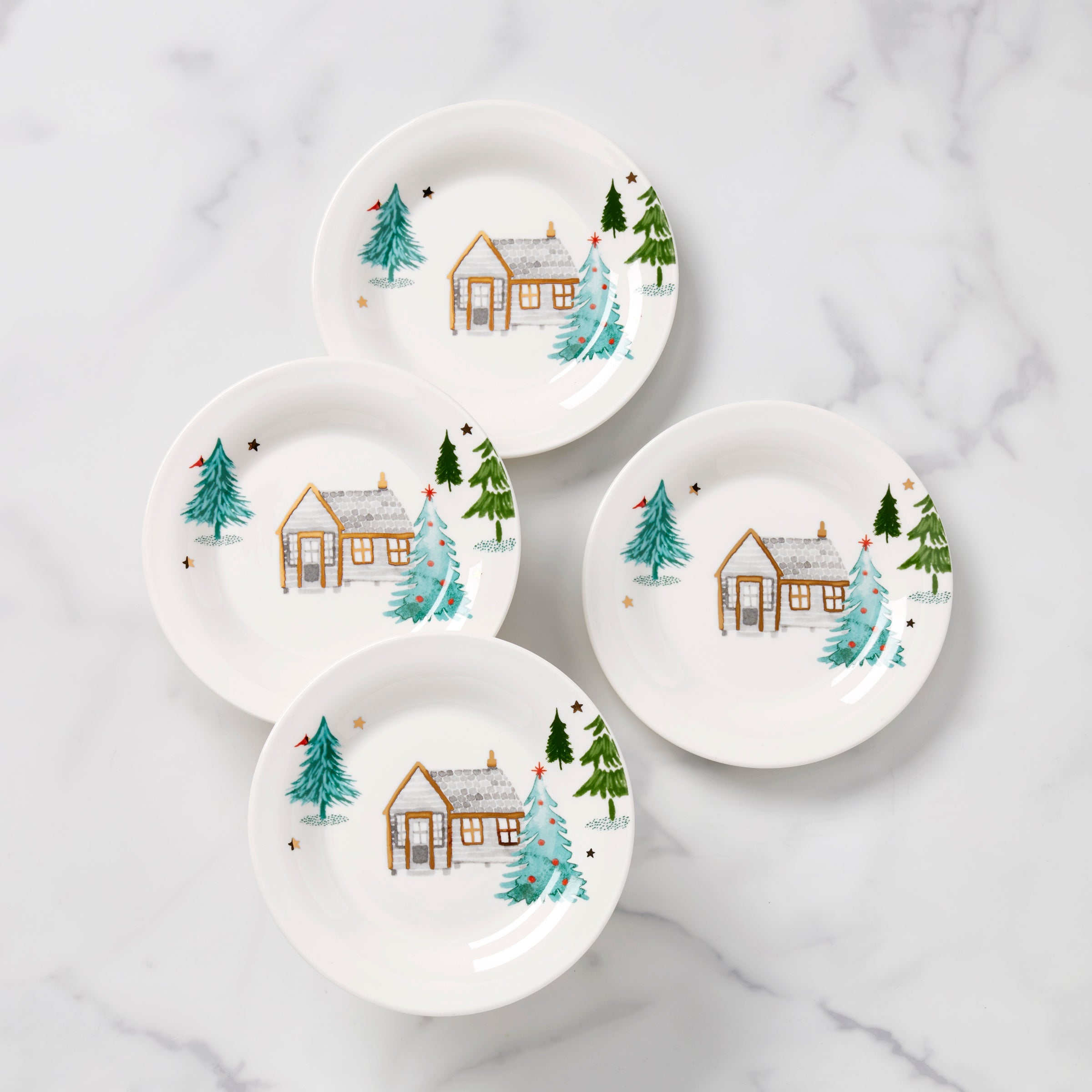 Balsam LaneTidbit Plates, Set of 4