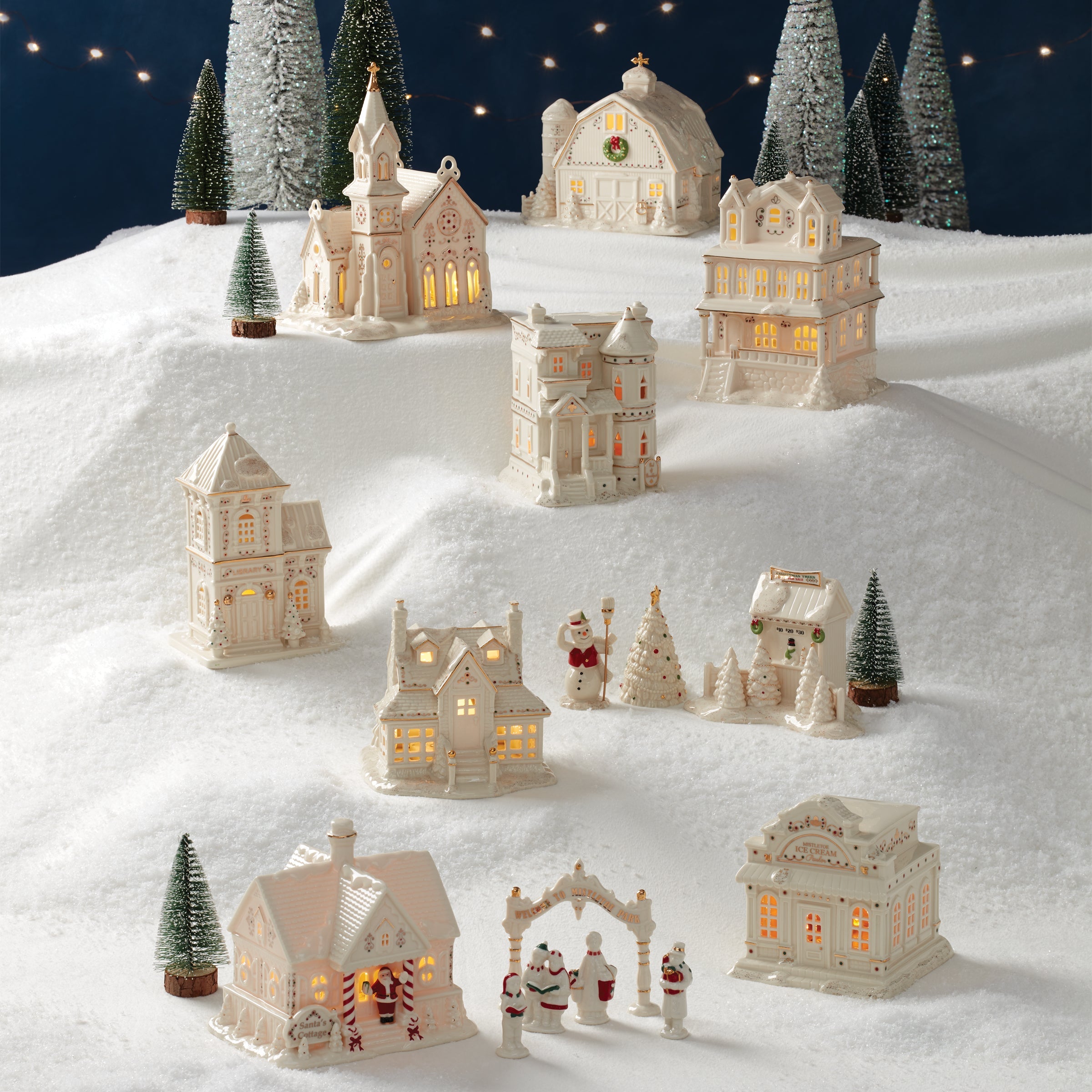 Mistletoe Park Victorian Mansion Lit Figurine - Image 5