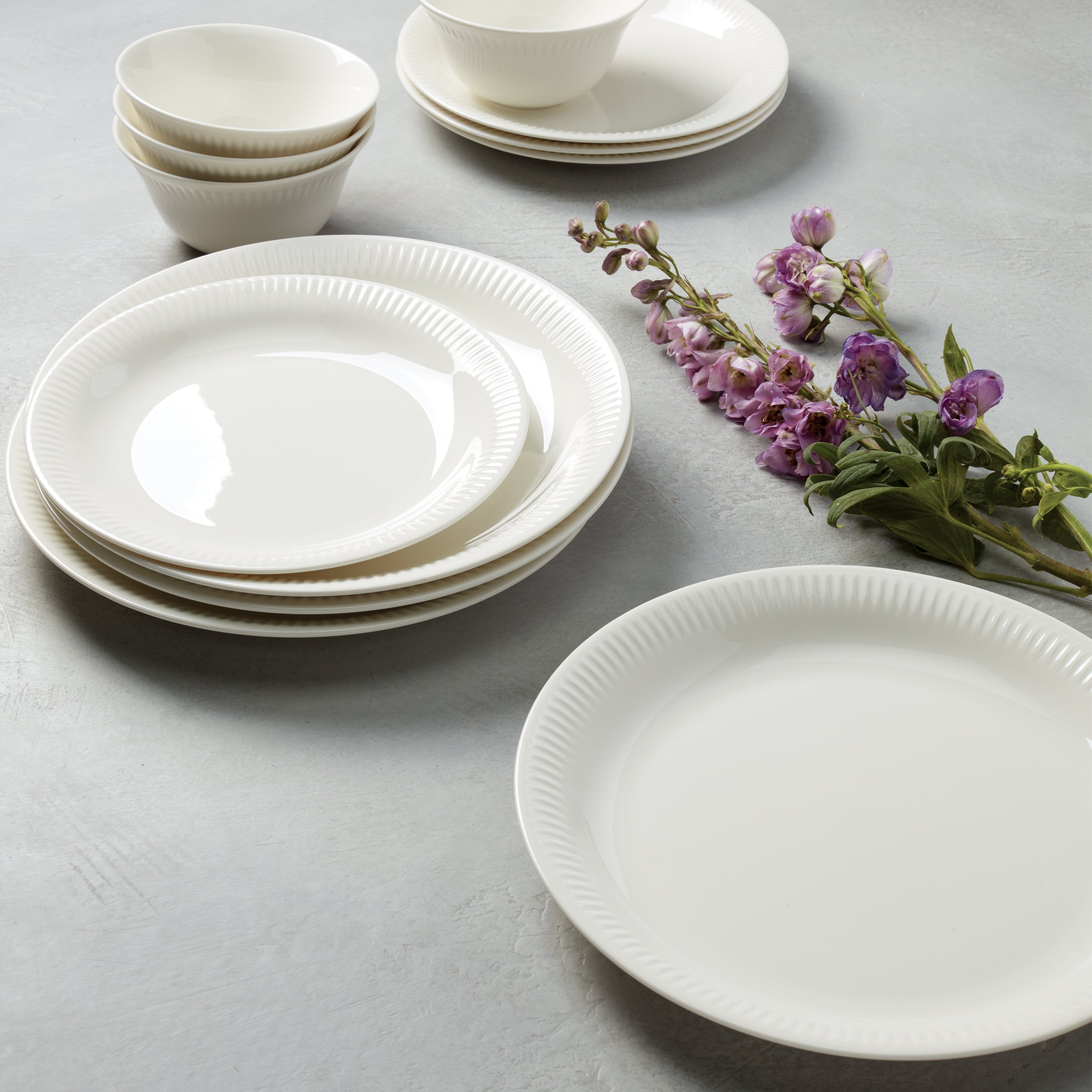 Profile White Dinner Plates, Set of 4 - Image 5