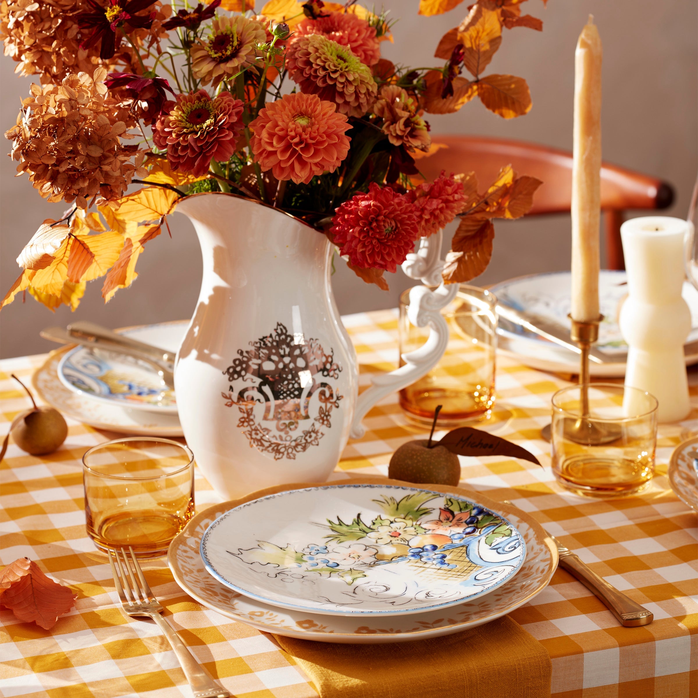 Tuscany Classics Stackable Amber Short Glasses, Set of 4 - Image 10