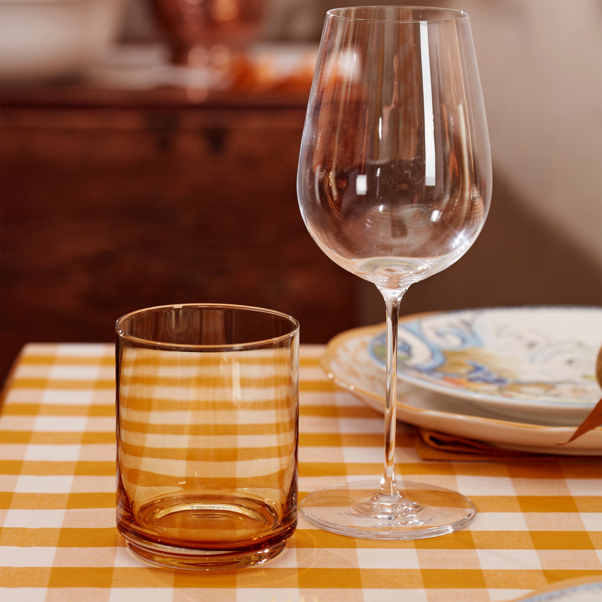 Tuscany Classics Stackable Amber Tall Glasses, Set of 4 - Image 10