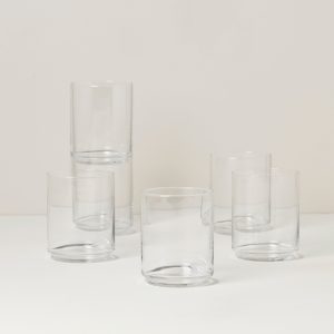 Tuscany Classics Stackable Clear Tall Glasses, Set of 6