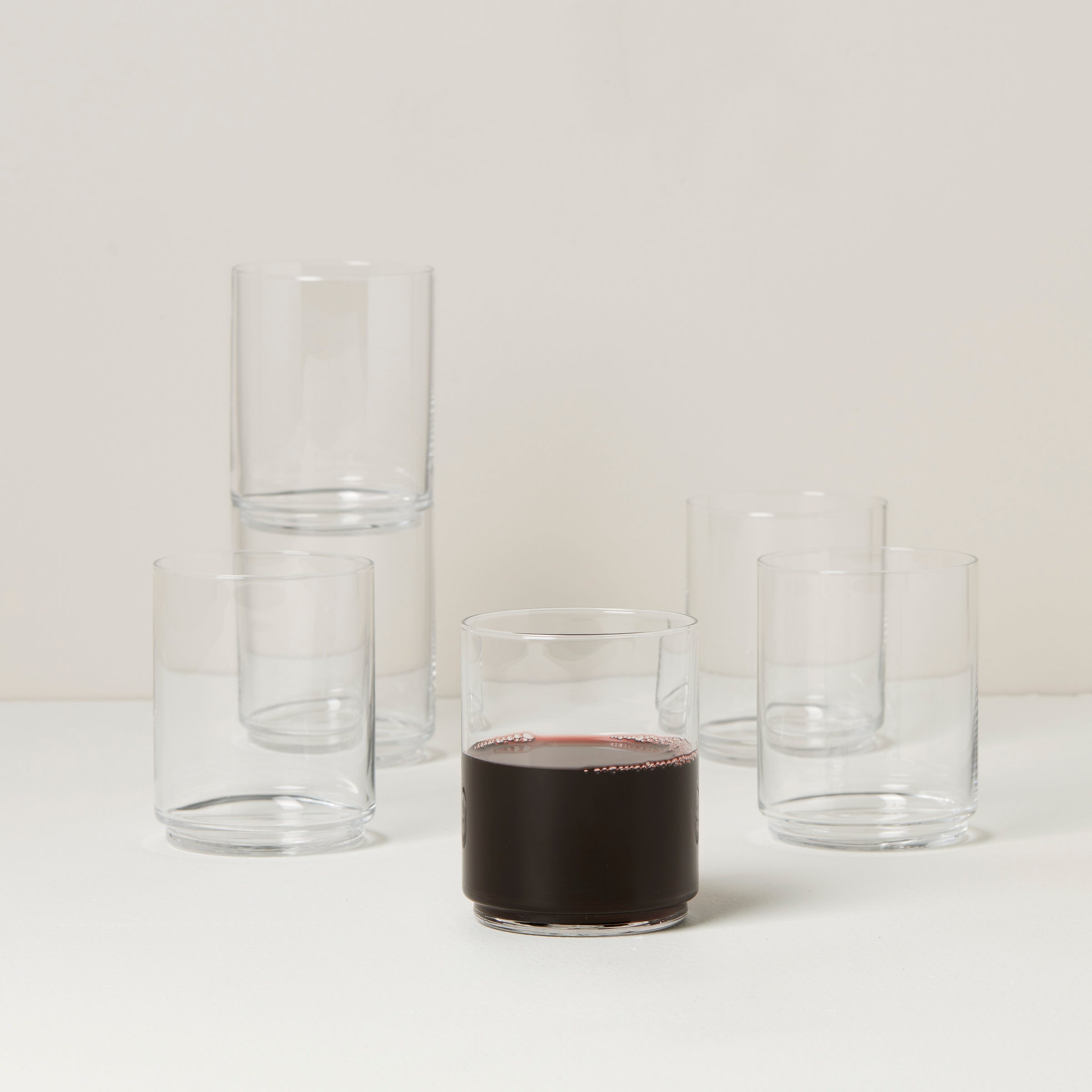Tuscany Classics Stackable Clear Tall Glasses, Set of 6 - Image 2