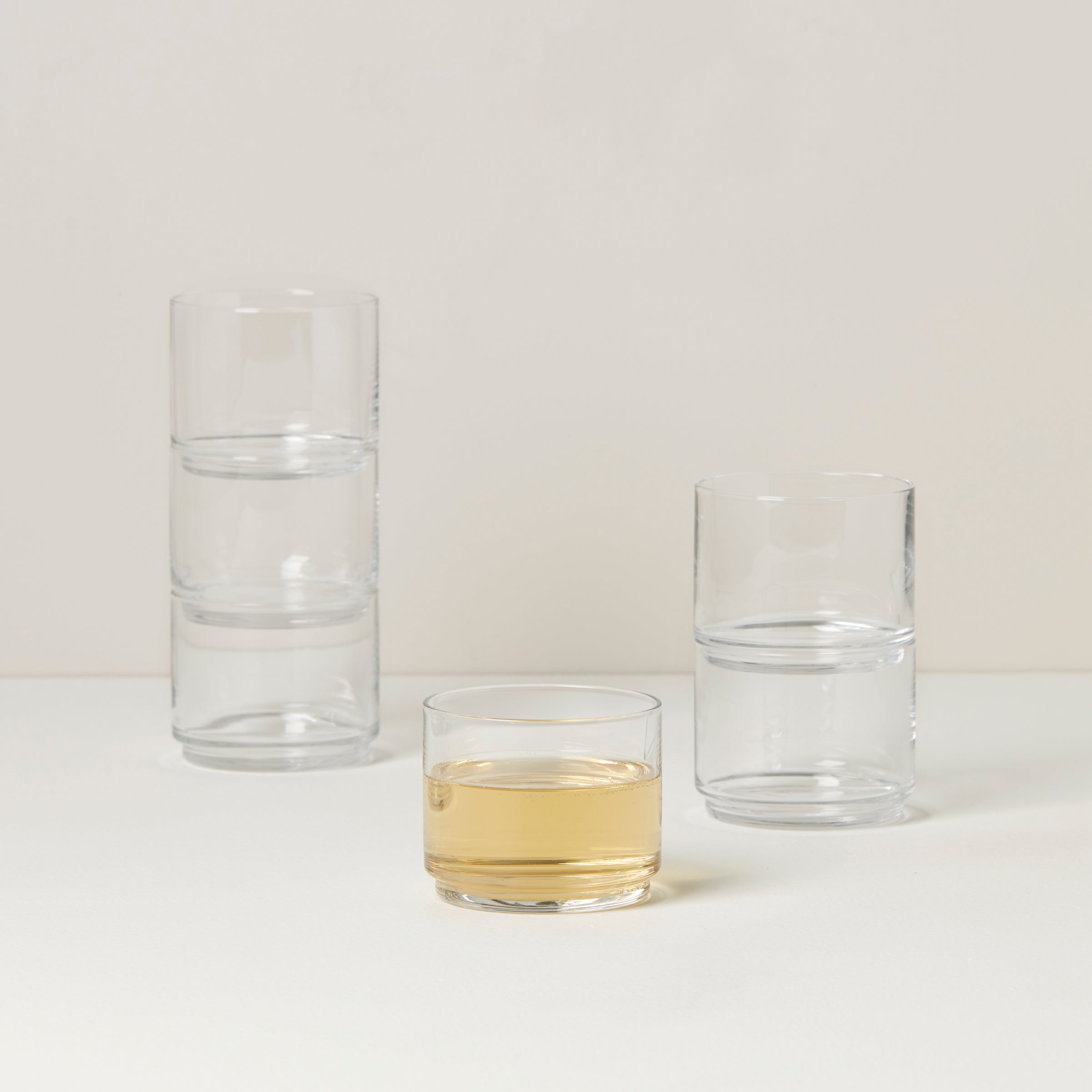 Tuscany Classics Stackable Clear Short Glasses, Set of 6 - Image 2