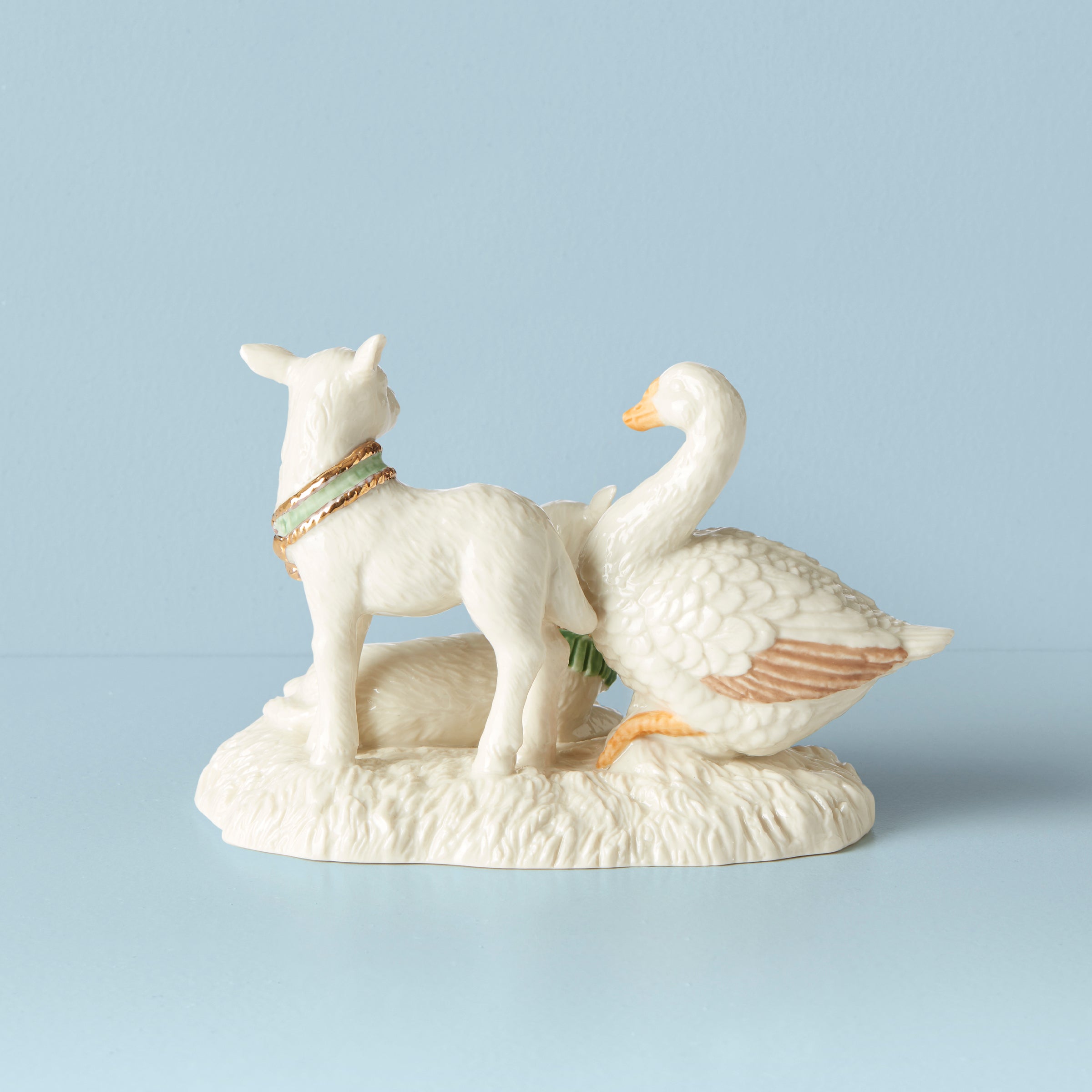 First Blessing Goose & Lambs Figurine - Image 2