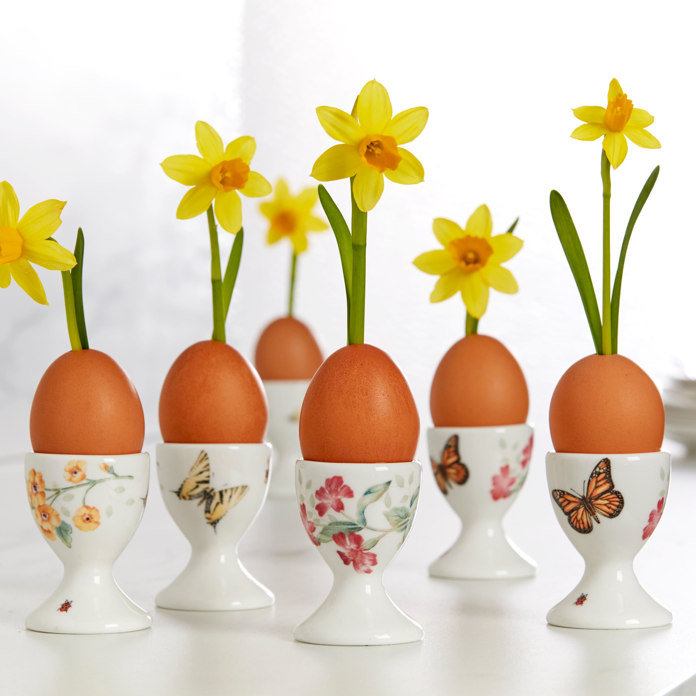 Butterfly Meadow Footed Egg Cups, Set Of 4 - Image 4