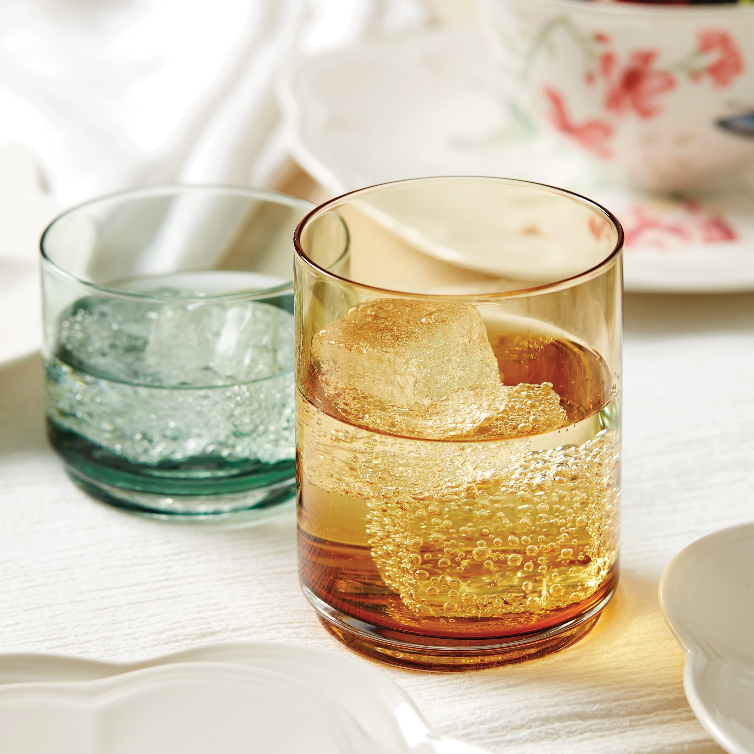 Tuscany Classics Stackable Green Short Glasses, Set of 4 - Image 9