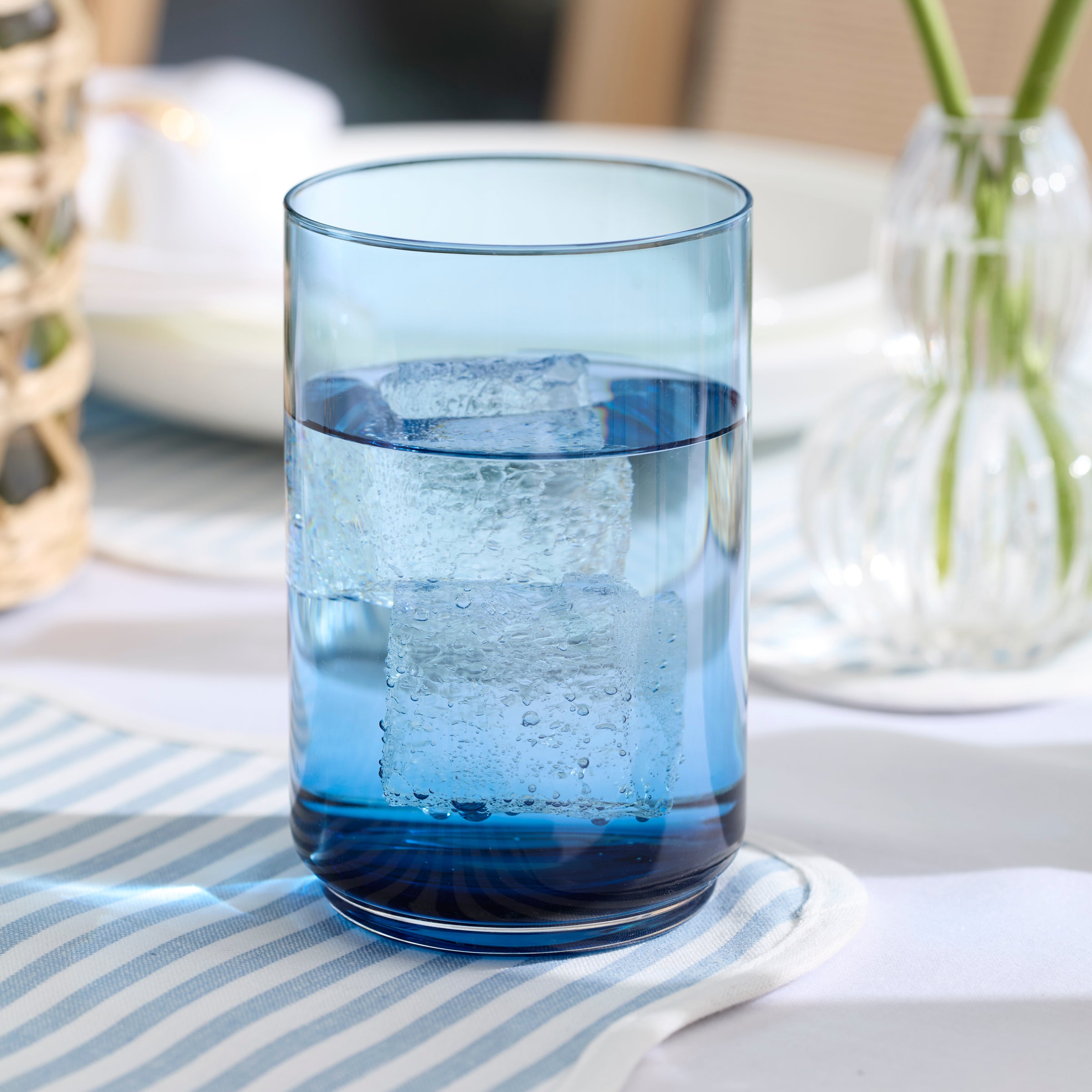Tuscany Classics Stackable Blue Tall Glasses, Set of 4 - Image 2