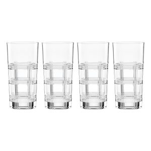 Hudson Crystal Highball Glasses, Set of 4