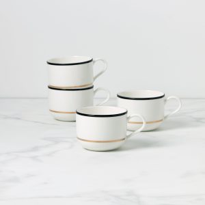 Make It Pop Black & White Mugs, Set of 4