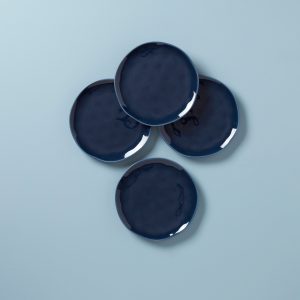 Bay Colors Blue Accent Plates, Set of 4