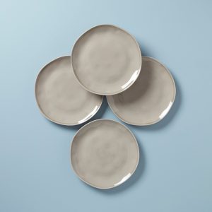 Bay Colors Grey Dinner Plates, Set of 4