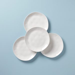 Bay Colors White Dinner Plates, Set of 4