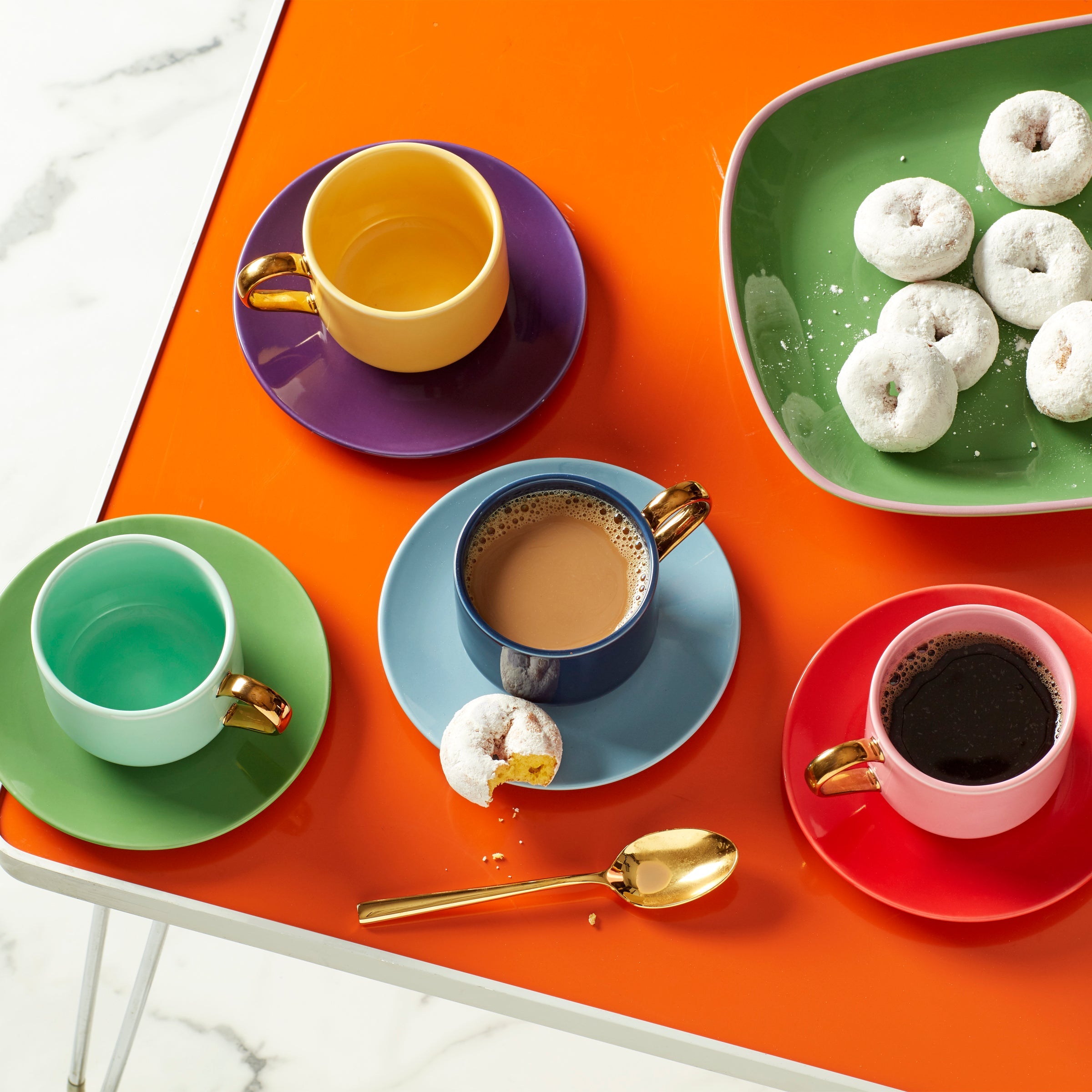 Make It Pop 8-Piece Cup & Saucer Set - Image 3