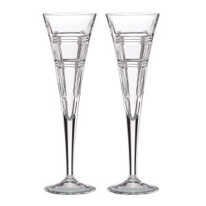 Hudson Crystal Toasting Flutes, Set of 2