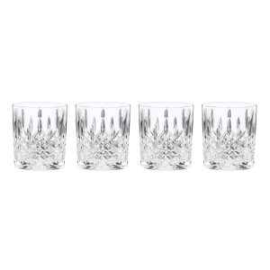 Hamilton Crystal Double Old Fashion Glasses, Set of 4