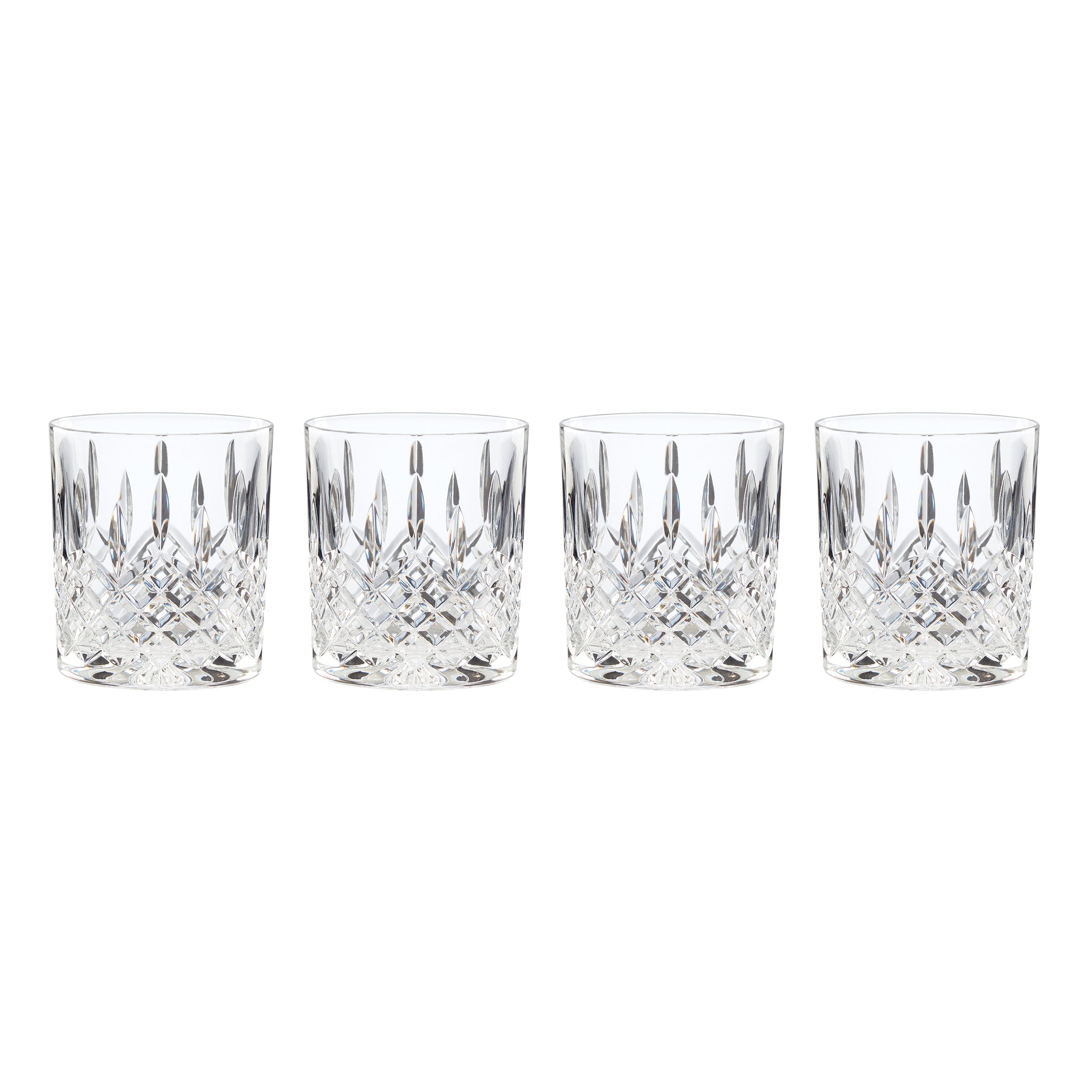 Hamilton Crystal Double Old Fashion Glasses, Set of 4