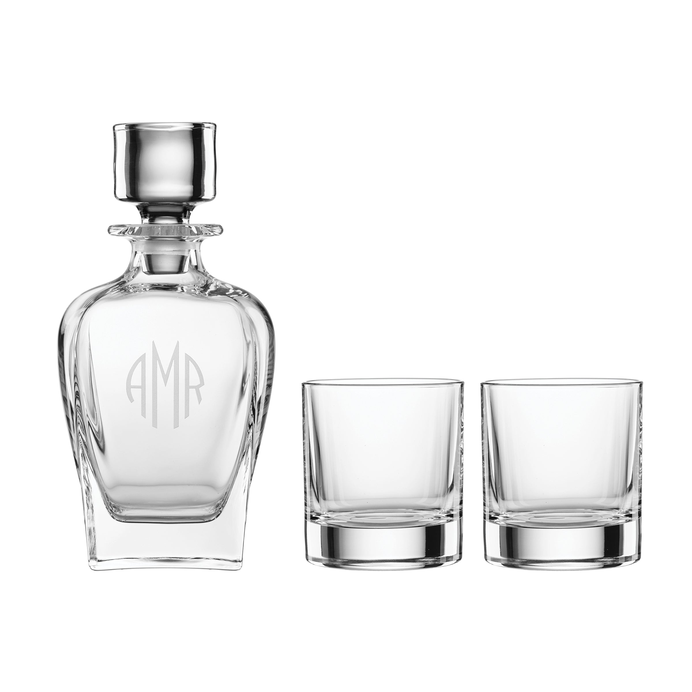 Personalized Tuscany Classics 3-Piece Whiskey Decanter & Glass Set - Image 3
