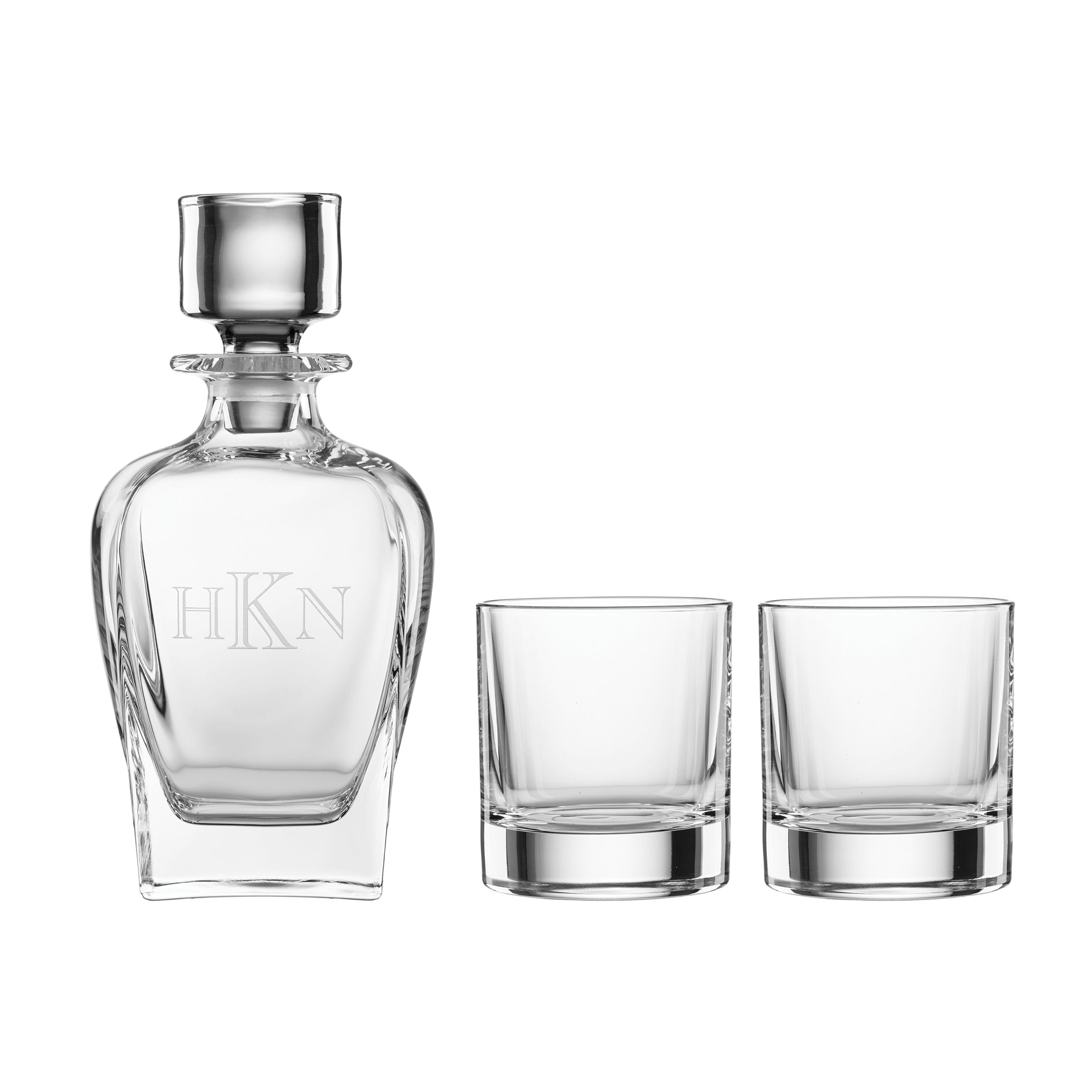 Personalized Tuscany Classics 3-Piece Whiskey Decanter & Glass Set - Image 4