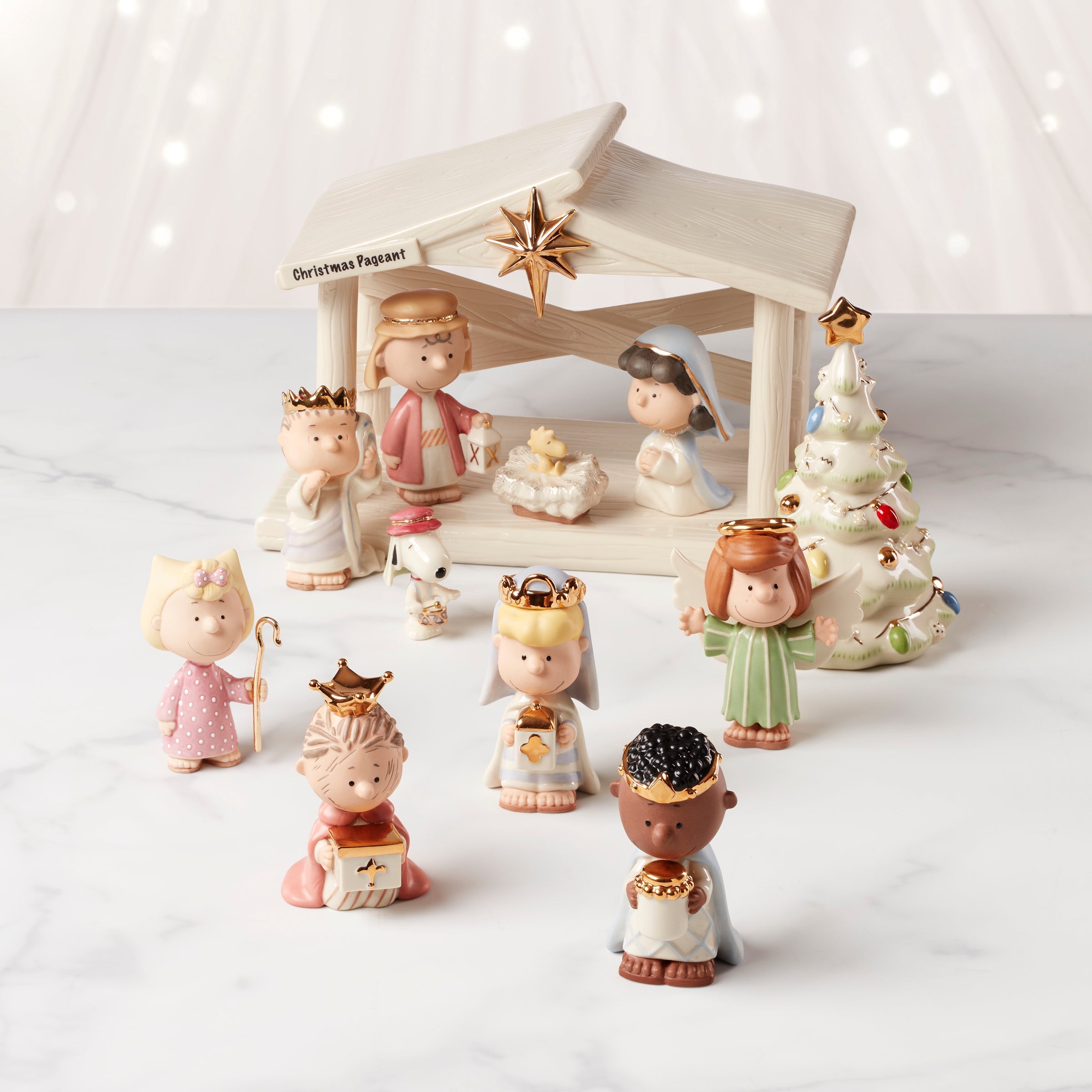 Peanuts Christmas Pageant 3 Kings Figurines - Image 3