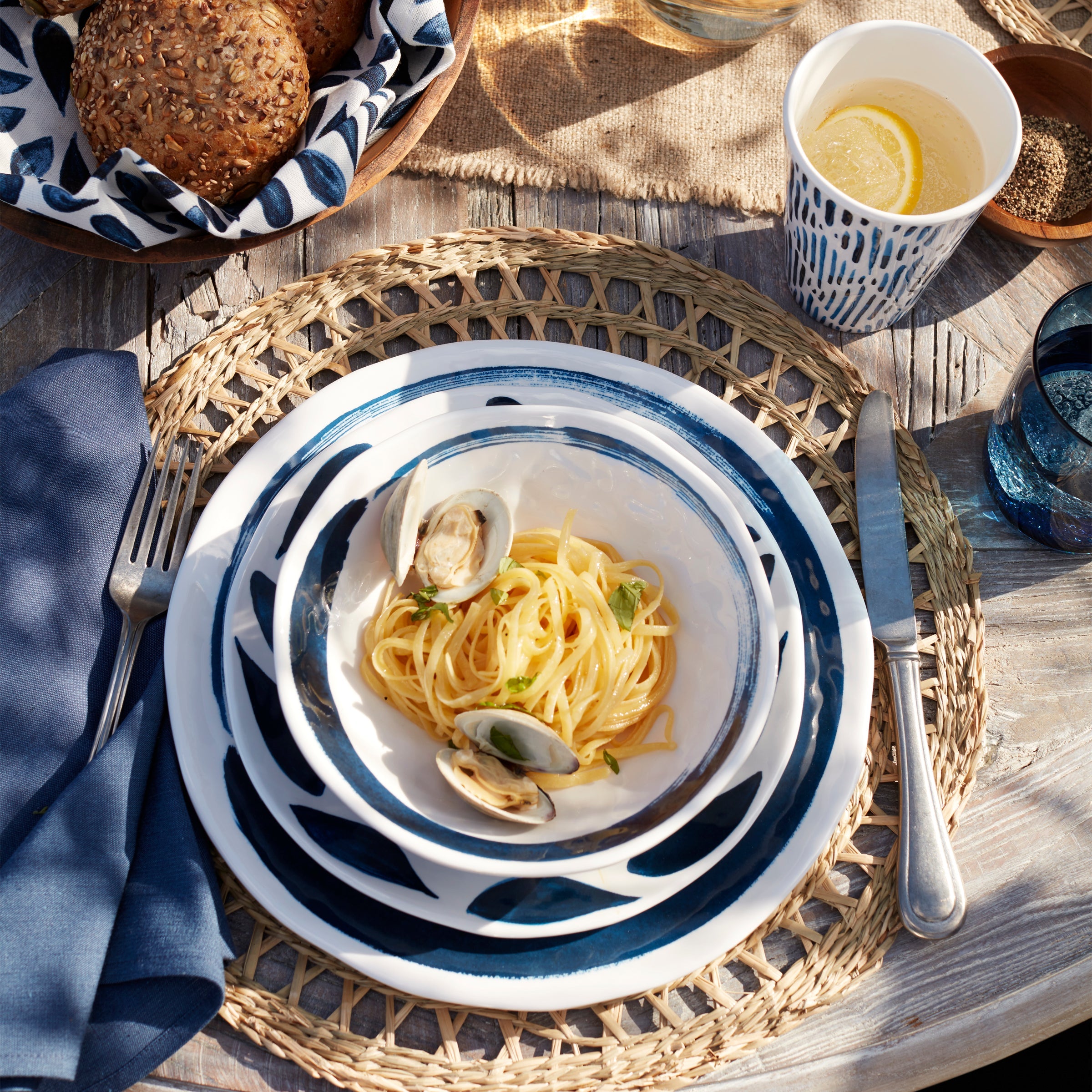 Blue Bay Melamine Dinner Plates, Set of 4 - Image 6