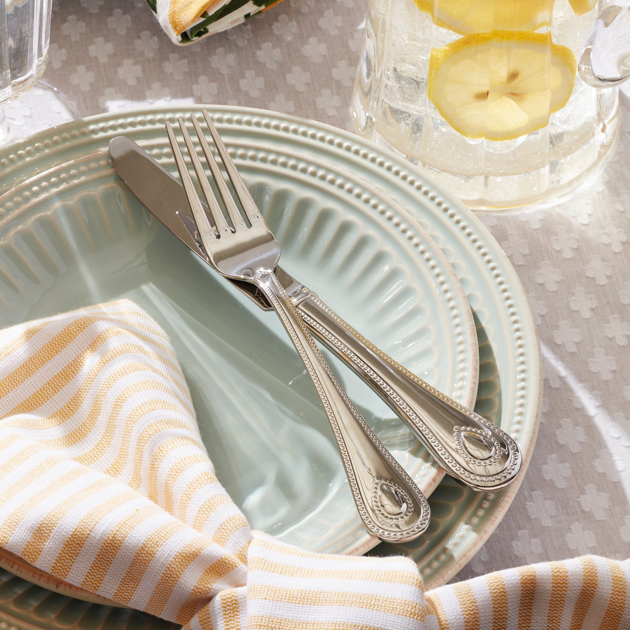 French Perle 65-Piece Flatware Set - Image 3