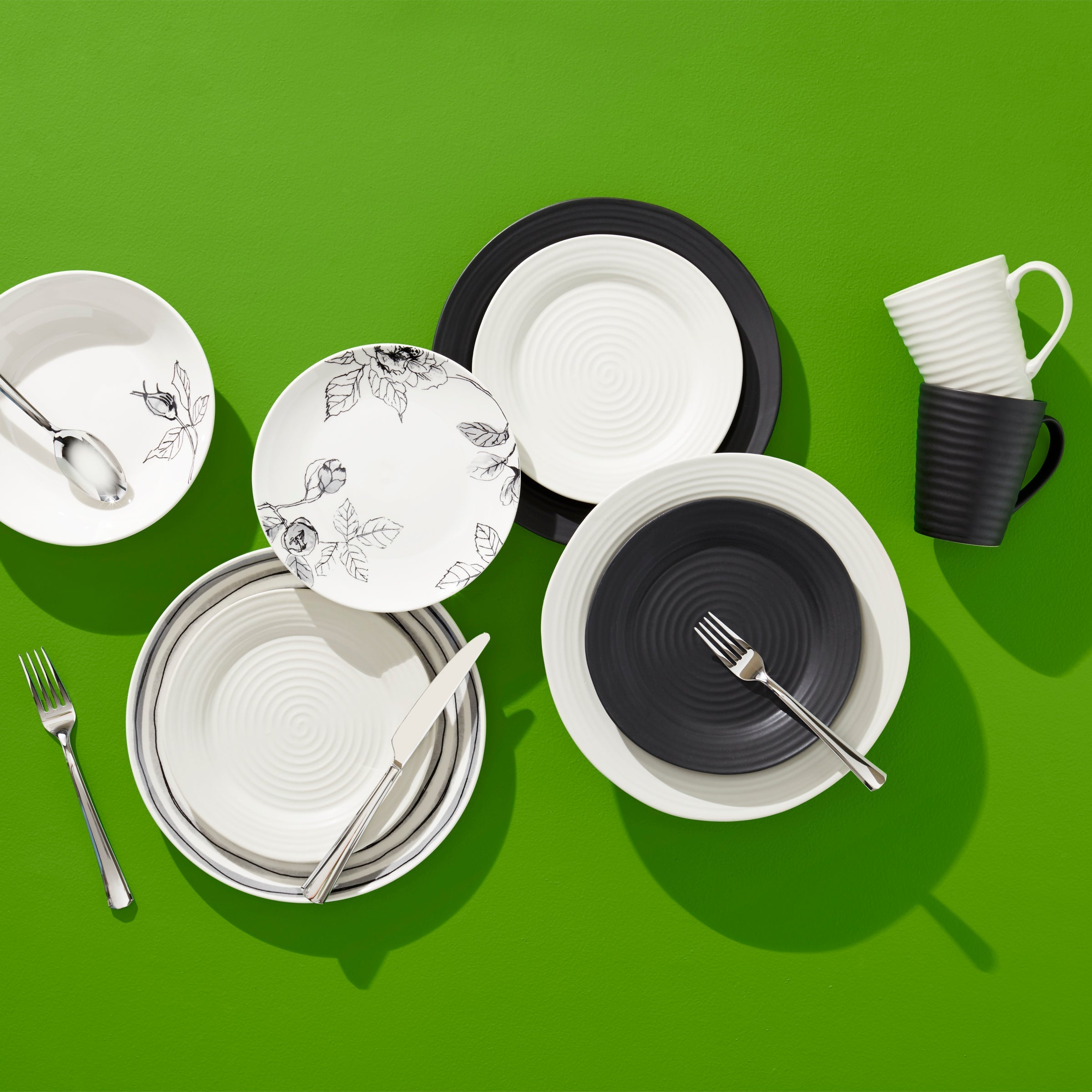 Ridge White 12-Piece Dinnerware Set - Image 7