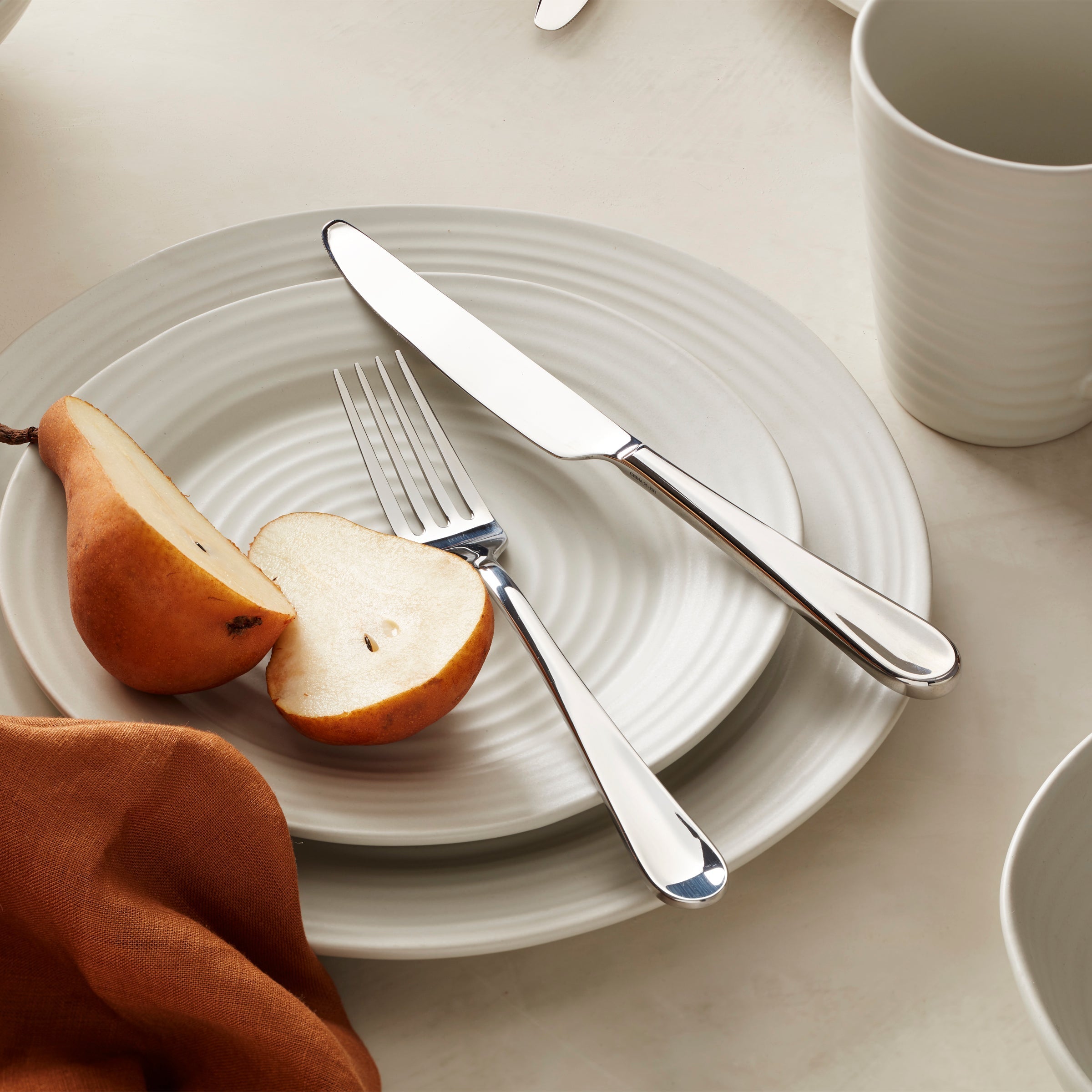 Ridge White 12-Piece Dinnerware Set - Image 11